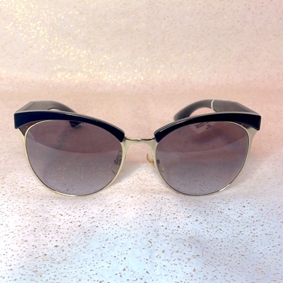 Miu Miu Black Gradient Stardust SMU 54Q Crystal Embellished Cat Eye Sunglasses - Picture 9 of 17